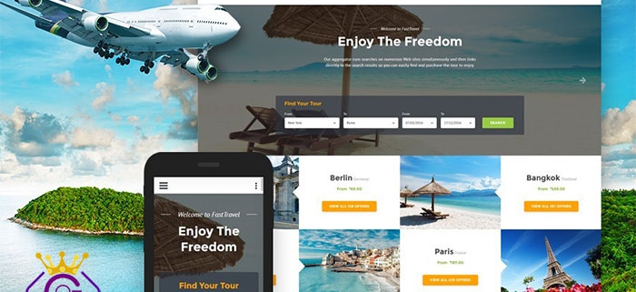 طراحی سایت شرکتی آژانس هواپیمایی